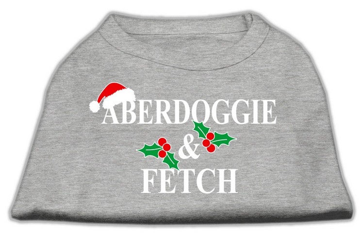 Aberdoggie Christmas Screen Print Shirt Grey XS